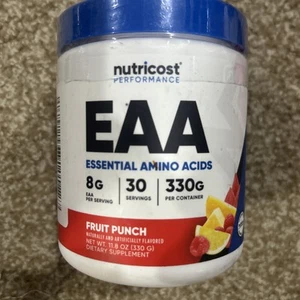 Nutricost EAA Powder Fruit Punch 8g Essential Amino Acids 2:1:1 BCAAs 30 Serv - Picture 1 of 4