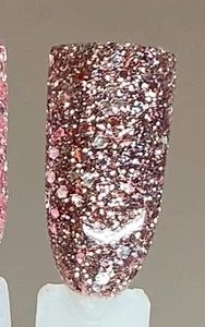 Polvo de inmersión de uñas Sparkle & Co loco para metales oro rosa brillo - Imagen 1 de 9