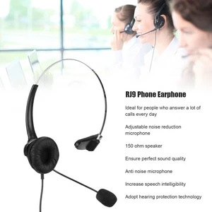 Telefon Headset RJ9 Ohrhörer Mit Noise Cancelling - Räumliches Mikrofon - Bild 1 von 12