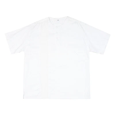 Мужская белая рубашка Henley из хлопковой смеси XL повседневный карман с коротким рукавом - Изображение 1 из 4