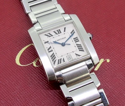 Cartier Tank Francaise 2302 Automatic Stainless Steel Watch 28MM Bracelet 5'' - Image 1 of 4