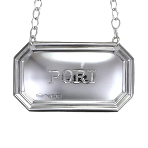 BROADWAY & Co - Plata de Ley - DECANTADOR CLÁSICO / Etiqueta de Vino - PUERTO - Imagen 1 de 3