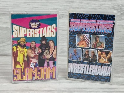 WWF SUPERSTARS - CASSETTE TAPE SINGLE X 2 - SLAM:JAM WRESTLEMANIA Audio Tapes - Image 1 of 4