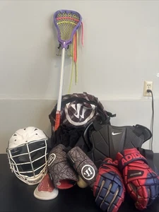 Lacrosse Lot Bad helmet Stick Gloves elbow Chest pads Medium/large men’s Cup - Bild 1 von 24