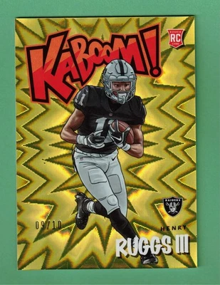 2020 PANINI ABSOLUTE HENRY RUGGS III GOLD KABOOM! ROOKIE RC 9/10 RAIDERS - Image 1 of 2