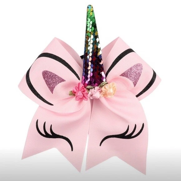 Girls Unicorn Hair Tie Bow NEW! - Image 1 of 1