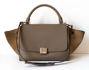 Celine Small Trapeze Bag Calfskin & Suede Taupe - Picture 1 of 8