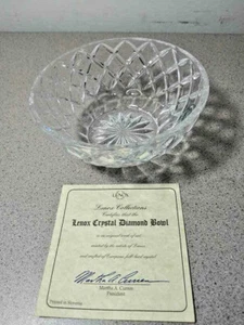 New in Box Lenox Diamond 5.0" Crystal Bowl - Picture 1 of 6