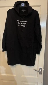NIGHT ADDICT in memory of when I cared hoodie black size XS VGC - Picture 1 of 3