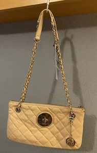 DKNY Donna Karan Flesh Pink Quilted Soft Leather Chain Crossbody BAG NWT - Picture 1 of 8