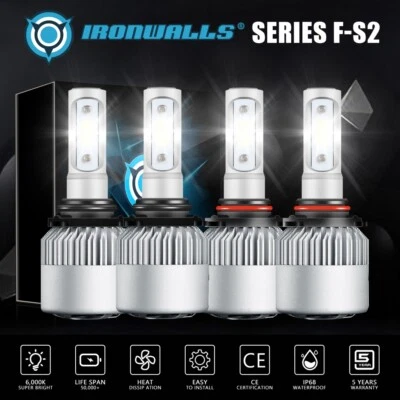 9006 HB4 9005 HB3 LED Headlight Bulbs Conversion Kit For Honda Civic 2006-2011 - image 1 of 4