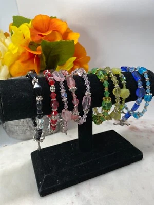 Lote al por mayor de 12 pulseras coloridas al por mayor pulsera de palanca con múltiples cuentas minimalista Foto 1 de 4