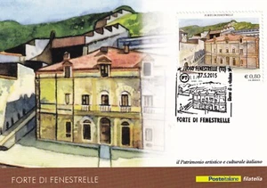 FORTE DI FENESTRELLE (TO) CARTOLINA FILATELICA 2015 MAXIMUM CARD - Foto 1 di 1