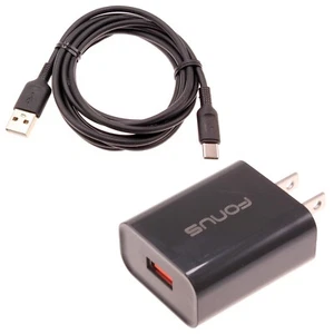 18W Fast Home Charger 6ft Long USB-C Cable Type-C Cord USB Wall for Tablets - Picture 1 of 8