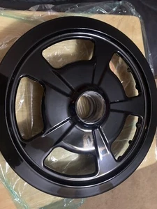HARLEY GLOSS BLACK BELT PULLEY TOURING PART # 37781-09 ROAD GLIDE  (EXCHANGE) - Picture 1 of 6