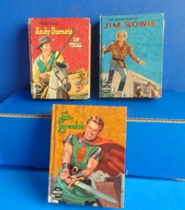 3 VINTAGE BIG LITTLE BOOKS- JIM BOWIE, SIR LANCELOT, ANDY BURNETT - Bild 1 von 9