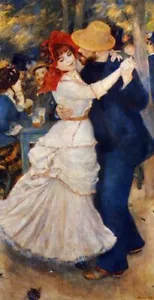 100% handmade oil painting Reproduction Dance at Bougival by Renoir PAR001 - Picture 1 of 2
