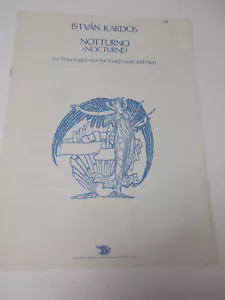 Istvan Karods Notturno Nocturne Flute English Horn Violin Harp Viola Sheet Music - Picture 1 of 7
