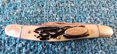 Navaja de bolsillo Winchester de 3 hojas. Bordes de fábrica en todas las hojas, pero defectos de carcasa. Foto 1 de 4