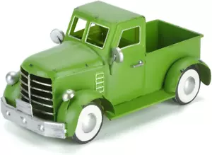 Farmhouse Vintage Green Truck Decor, Rustic Farm Metal Car Home Decors, Christma - Picture 1 of 12