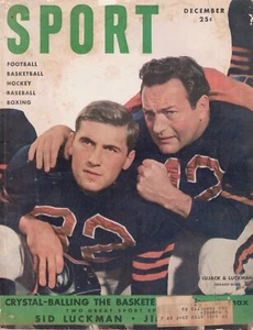 Dezember 1949 Sportmagazin - Johnny Lujack & Sid Luckman, Chicago Bears - Bild 1 von 2