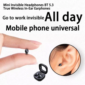 2023 Bluetooth Earbud Headset TWS 5.3 Wireless Earphone Invisible For All Phone - Zdjęcie 1 z 27