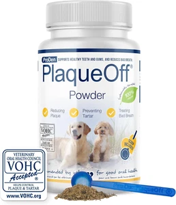 PlaqueOff Powder for Cat & Dog (60g) Breath Freshener, Plaque & Tartar Remover - Picture 1 of 9