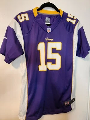 Nike Minnesota Vikings Youth Jersey #15 Greg Jennings Purple XL - Image 1 of 4