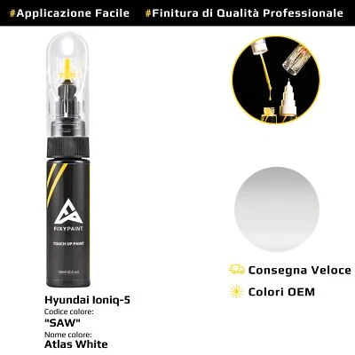 Vernice di ritocco per Hyundai Ioniq 5 Cod: SAW Atlas White - Image 1 of 4