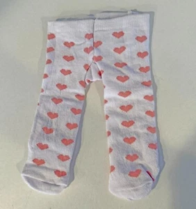 Medias con estampado de corazón rosa melocotón para muñecas American Girl de 18 pulgadas - Imagen 1 de 3