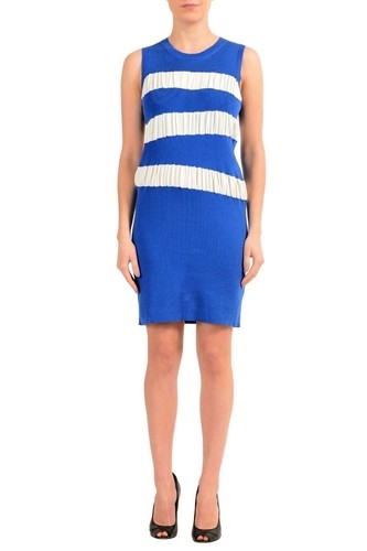 Abito donna in maglia senza maniche multicolore Maison Margiela MM6 US M IT 42