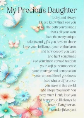 PICTURE THIS NEW My Precious Daughter A5 Card for Her Birthday Love