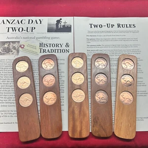 Juego de dos piezas de madera dura 1945 regalo de cumpleaños. Pennies australianos 1945 2UP - Imagen 1 de 52