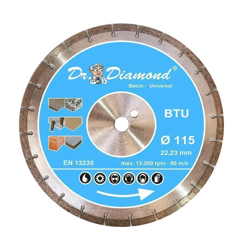 Diamanttrennscheibe Beton BTU Diamantscheibe Trennscheibe 115 mm- 350 mm - Bild 1 von 1