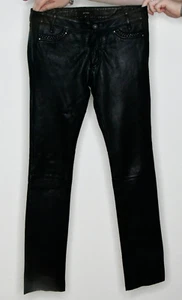 NEU - PATAGO Hose Leder Lederhose schwarz Gr S aufwendige Zierkordel - Bild 1 von 12