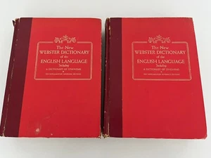 The New Webster Dictionary of the English Language & Synonyms x 2 Volumes 1967 - Picture 1 of 16