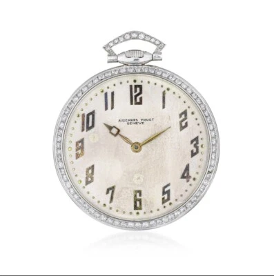 Reloj Bolsillo Vintage Antiguo Audemars Piguet Platino Diamante 1920 Presidencial Foto 1 de 2
