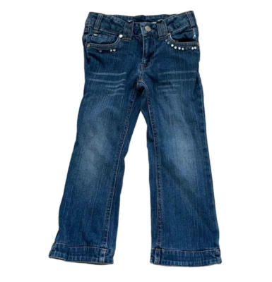 Pantalones de mezclilla Harley Davidson azul estrás para niños talla 6 Foto 1 de 4