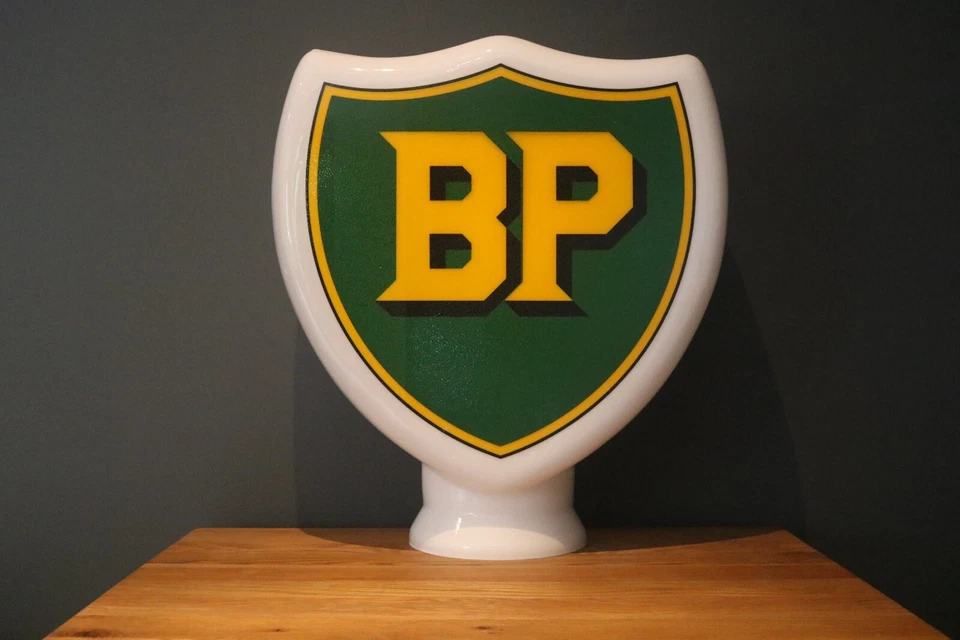 BP Petrol Pump Globe Glass Oil Gas Automobilia Memorabilia  - Image 1 of 1