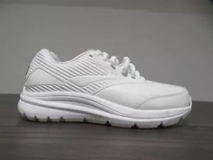 Brooks Addiction Walker 2 Womens 7.5 Extra Wide Shoes White Leather 1203072E142 - Picture 1 of 9