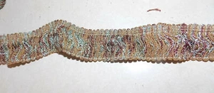 1 Yard braun beige meerschaum grün Pinsel Fransenborte - Bild 1 von 2