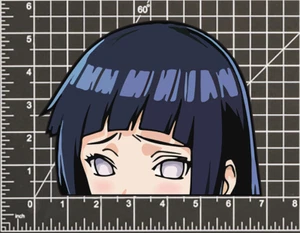Hinata Hyuga Naruto STICKER DECAL -Peeker Peeking SAD- 4 Different Sizes - Picture 1 of 5