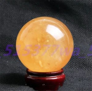 40-100 mm Naturaleza Esfera de Cristal Amarillo Citrino Bola Rica Reiki Magnética + Soporte - Imagen 1 de 27