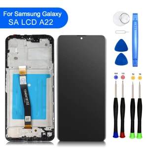 POUR SAMSUNG GALAXY A22 5G A226B ECRAN LCD COMPLET NOIR + CHASSIS + OUTILS - Afbeelding 1 van 3