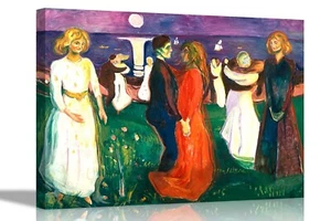 La Danza de la Vida Edvard Munch Impresiones de Lona enmarcada Imágenes Artísticas de Pared Colgante - Imagen 1 de 10