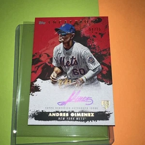 2021 Topps Inception SP Red /75 Andres Gimenez On Card Auto RC #FA-AG Clean! - Picture 1 of 7