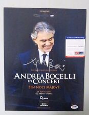 52210 Andrea Bocelli Opera Singer Signed 11x14 Photo AUTO PSA/DNA COA 