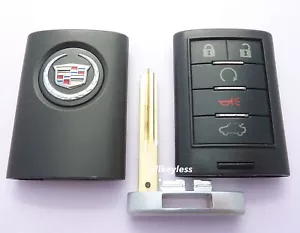 OEM CADILLAC STS CTS smart proximity keyless entry remote fob DRIVER #2 +NEW KEY - Picture 1 of 6