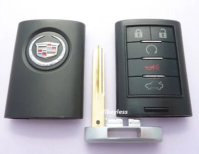 OEM CADILLAC STS CTS smart proximity keyless entry remote fob DRIVER #2 +NEW KEY - Image 1 of 4