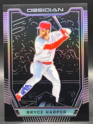 2019 Panini Chronicles Obsidian - #5 Bryce Harper Electric Etch Purple /99 - Image 1 of 3